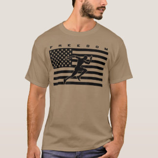 Amerikansk flagg-löpare Löpning och friidrott vänn T Shirt