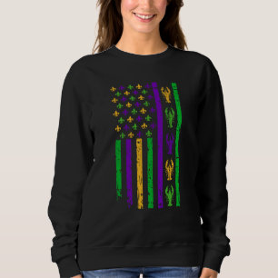 Amerikansk flagg Mardi Gras Mardi Gras Crawfish Ou T Shirt