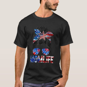 Amerikansk flagg Messig tofs Mamma Liv 4 juli Patr T Shirt