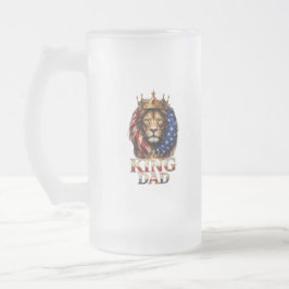 Amerikansk flagg Pappa Lejon  Frostat Ölglas