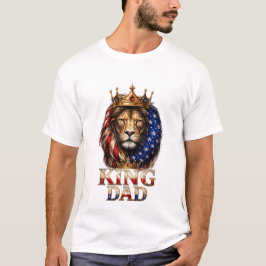 Amerikansk flagg Pappa Lejon  T Shirt