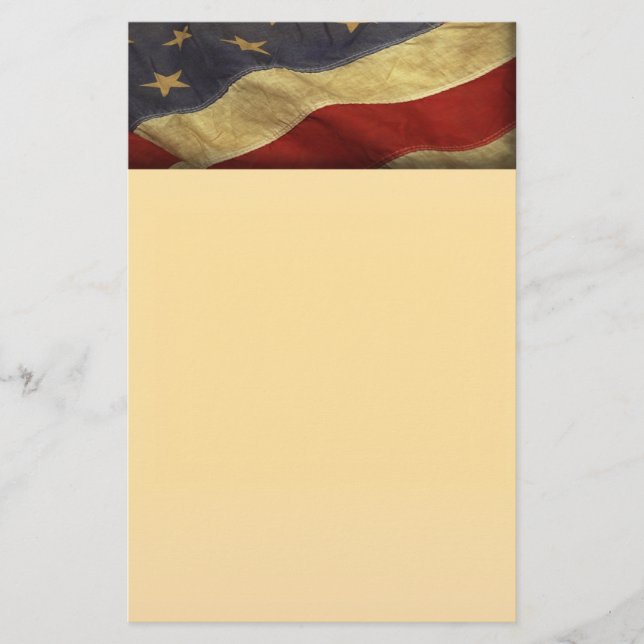 Amerikansk flagg-papper med distresseffekt brevpapper (Framsida)