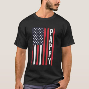 Amerikansk flagg Pappy 4 juli USA patriotisk Appa T Shirt