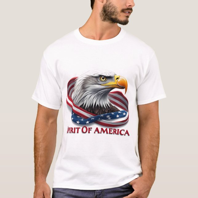 Amerikansk flagg patriotisk anda t shirt (Framsida)