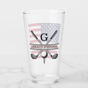 Amerikansk flagg patriotisk design glaskopp