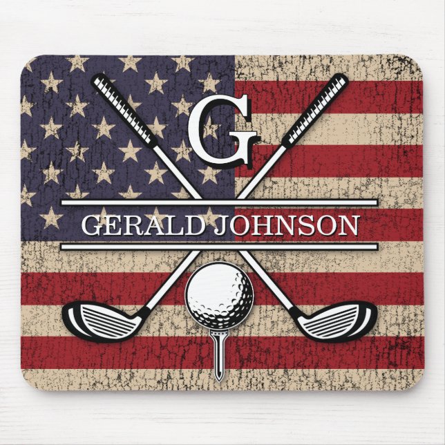 Amerikansk flagg patriotisk design musmatta (Framsidan)