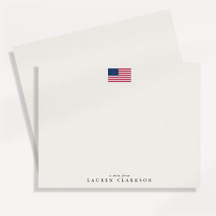 Amerikansk flagg Patriotisk Elfenbensvit Minimalis Inbjudningar