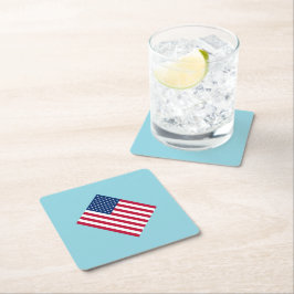 Amerikansk flagg patriotisk fest Pappersunderlägg Underlägg Papper Kvadrat