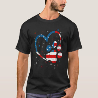 Amerikansk flagg patriotisk hund & katt tass tryck t shirt