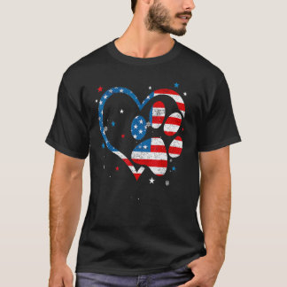Amerikansk flagg patriotisk hund & katt tass tryck t shirt