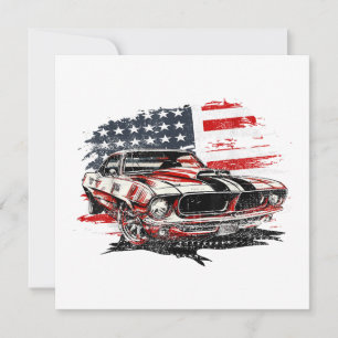 Amerikansk flagg patriotisk inbjudningar