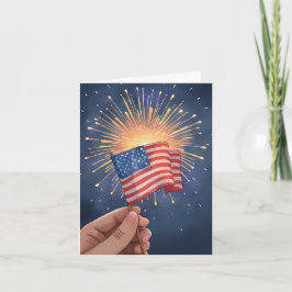 Amerikansk flagg patriotisk kort