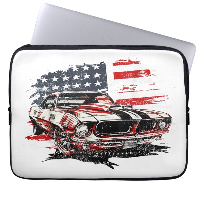 Amerikansk flagg patriotisk  laptop fodral (Framsidan)