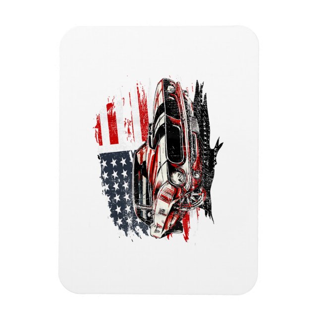Amerikansk flagg patriotisk  magnet (Vertikal)