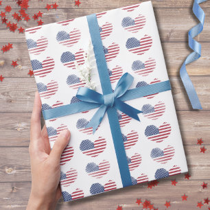 Amerikansk flagg patriotisk mönster presentpapper