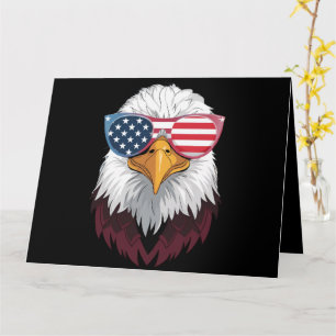 Amerikansk flagg patriotisk örn 4:e juli kort