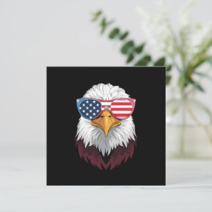 Amerikansk flagg patriotisk örn 4 juli inbjudningar