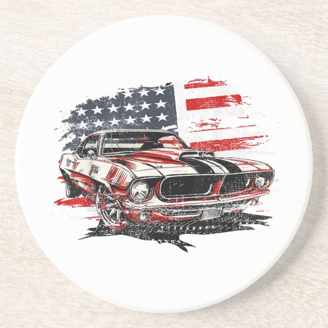 Amerikansk flagg patriotisk  underlägg (Framsidan)