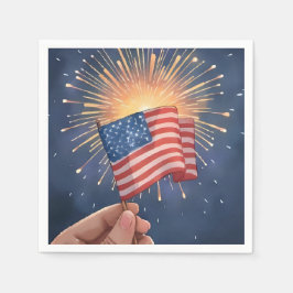 Amerikansk flagg patriotiska parti pappersservett
