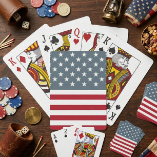 Amerikansk flagg patriotiska stjärnor och ränder casinokort