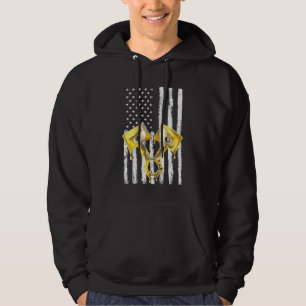 Amerikansk flagg piston muskelbil 10 hoodie