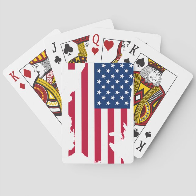 Amerikansk flagg Poker Kort Casinokort (Baksidan)