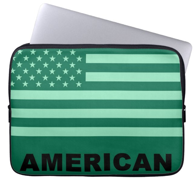 Amerikansk flagg Pop Art Laptop Fodral (Framsidan)