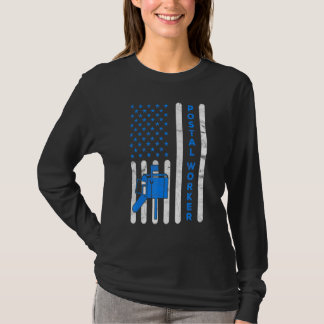 Amerikansk flagg postarbetare leverans brevbärare t shirt