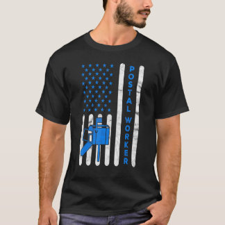 Amerikansk flagg postarbetare leverans brevbärare t shirt