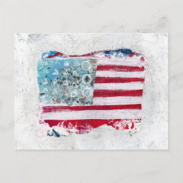 Amerikansk flagg-postkort - Abstrakt konst Vykort
