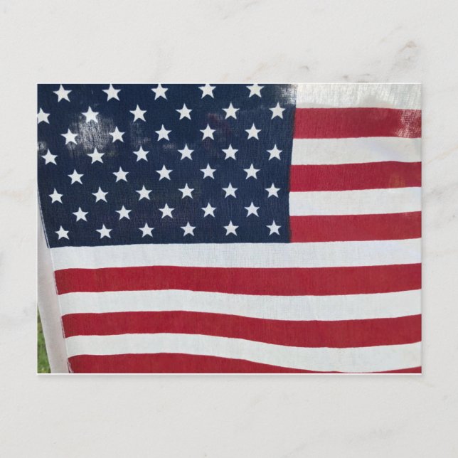 Amerikansk flagg-postkort vykort (Framsida)