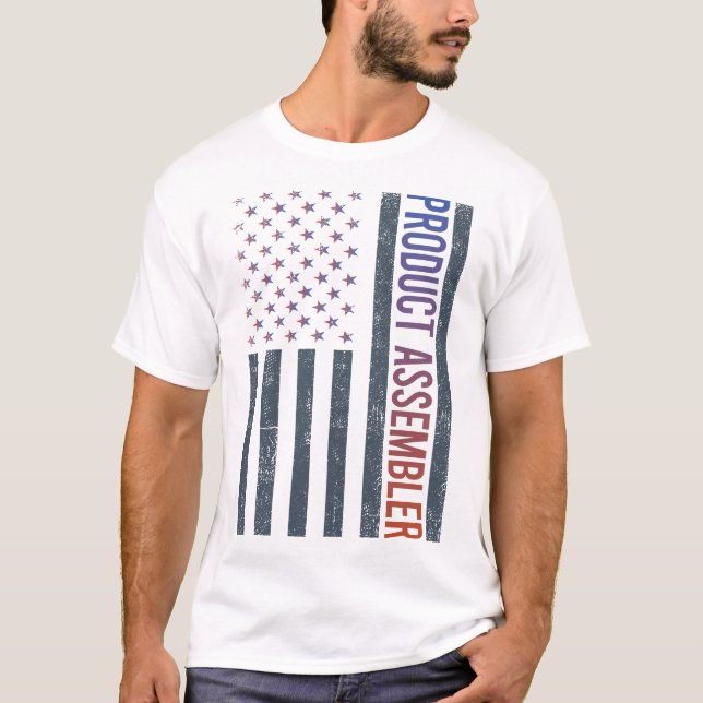 Amerikansk flagg - Produktmontör T Shirt (Framsida)