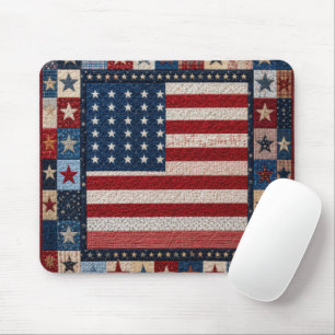 Amerikansk flagg quilt mönster musmatta