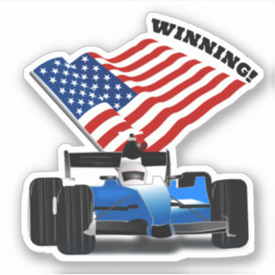 Amerikansk flagg racerbil sport klistermärken