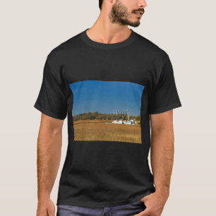 Amerikansk flagg Randig bas Fiskande flagga T Shirt