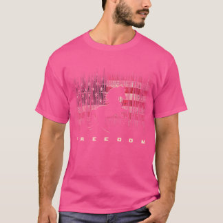 Amerikansk flagg ridutrustning Häst T Shirt
