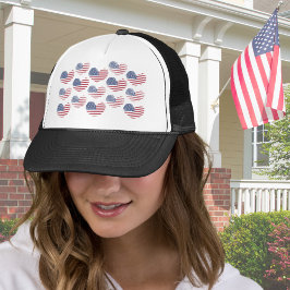 Amerikansk flagg röd vit blå patriotisk keps