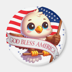 Amerikansk flagg röd vit blå patriotisk örn🦅🇺🇸 magnet