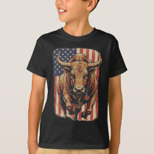 Amerikansk flagg Rodeo Usa Cowboy tjurfäktare Väst T Shirt