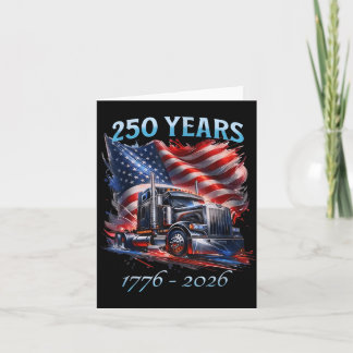 Amerikansk flagg Semi lastbil Patriotisk lastbilsf Kort