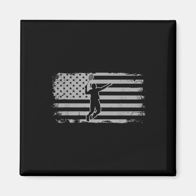Amerikansk flagg Shuttle Badminton Magnet (Framsidan)
