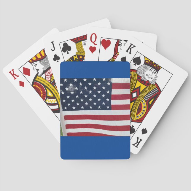 Amerikansk flagg spelkort (Baksidan)