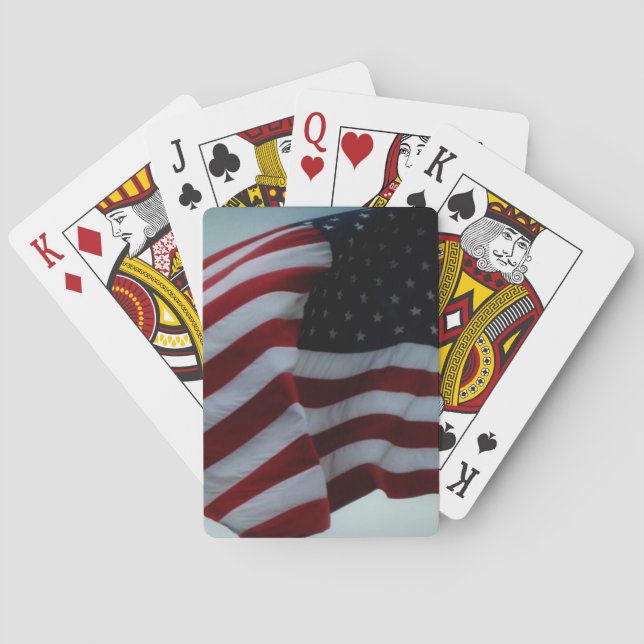 Amerikansk flagg spelkort (Baksidan)