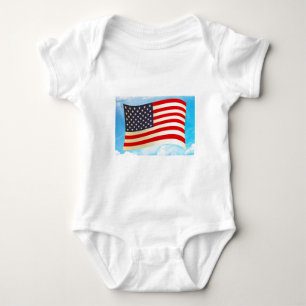 Amerikansk flagg Stjärnor Ränder Ära Frihet Truppe T-shirt