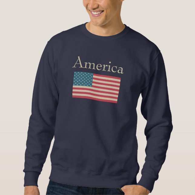Amerikansk flagg sweatshirt (Framsida)