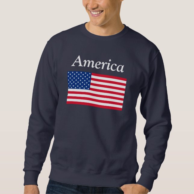 Amerikansk flagg sweatshirt (Framsida)