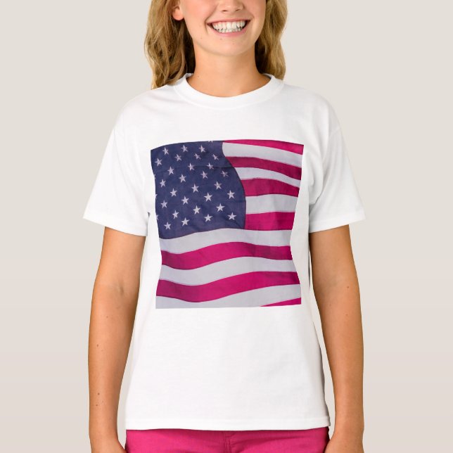 Amerikansk flagg t shirt (Framsida)