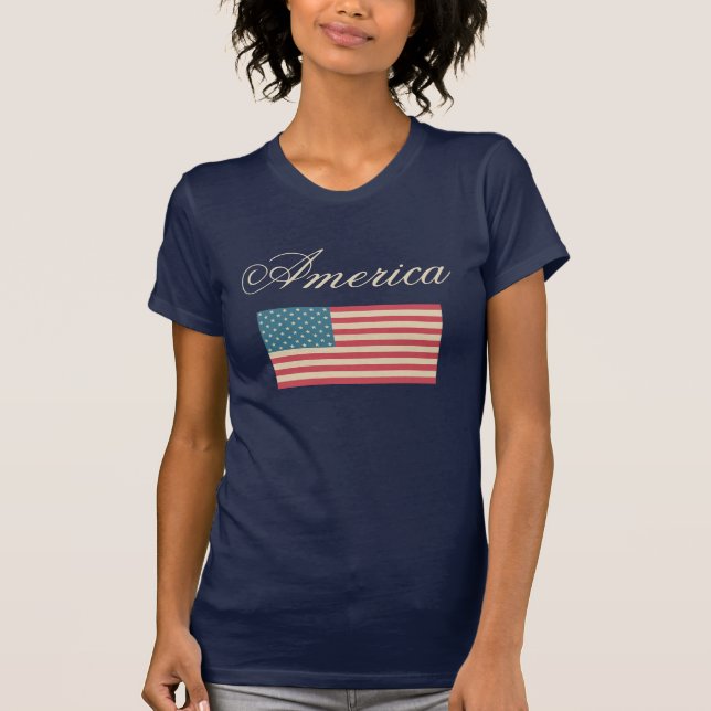 Amerikansk flagg T-shirt (Framsida)