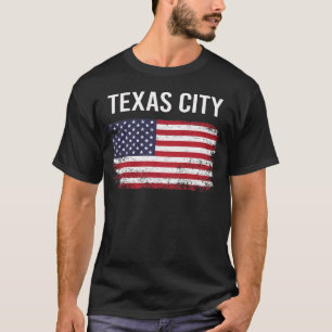 Amerikansk flagg Texas City T Shirt