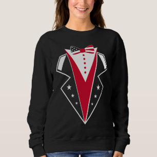 Amerikansk flagg Tuxedo Fjärde 4:e juli Amerikansk T Shirt